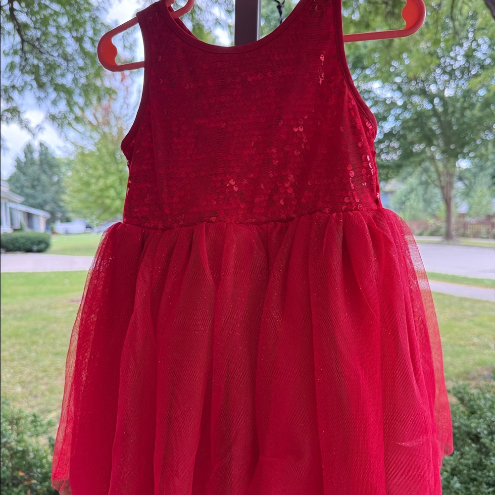 Red Sparkle Holiday Dress, 2T